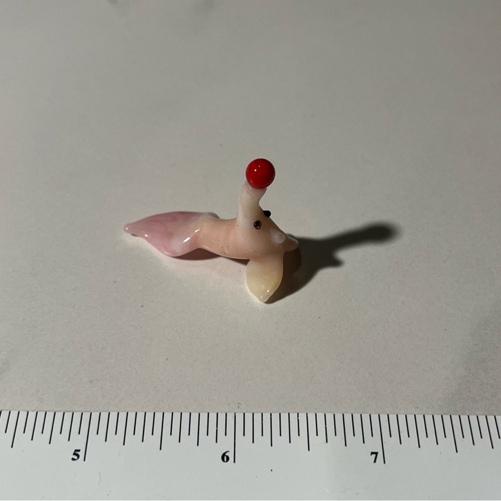 Vintage Seal With A Ball On His Nose Colorful Glass Figurine Murano